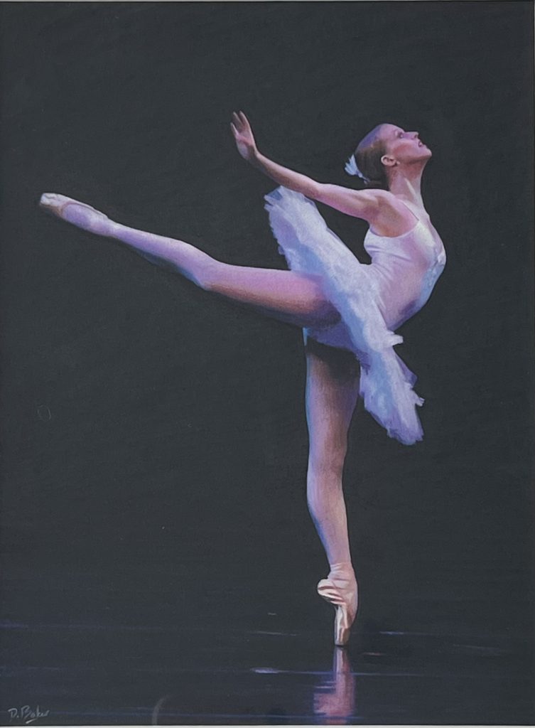 Darren Baker - Ballet Swan - pastel and pencil 20.5x14cm