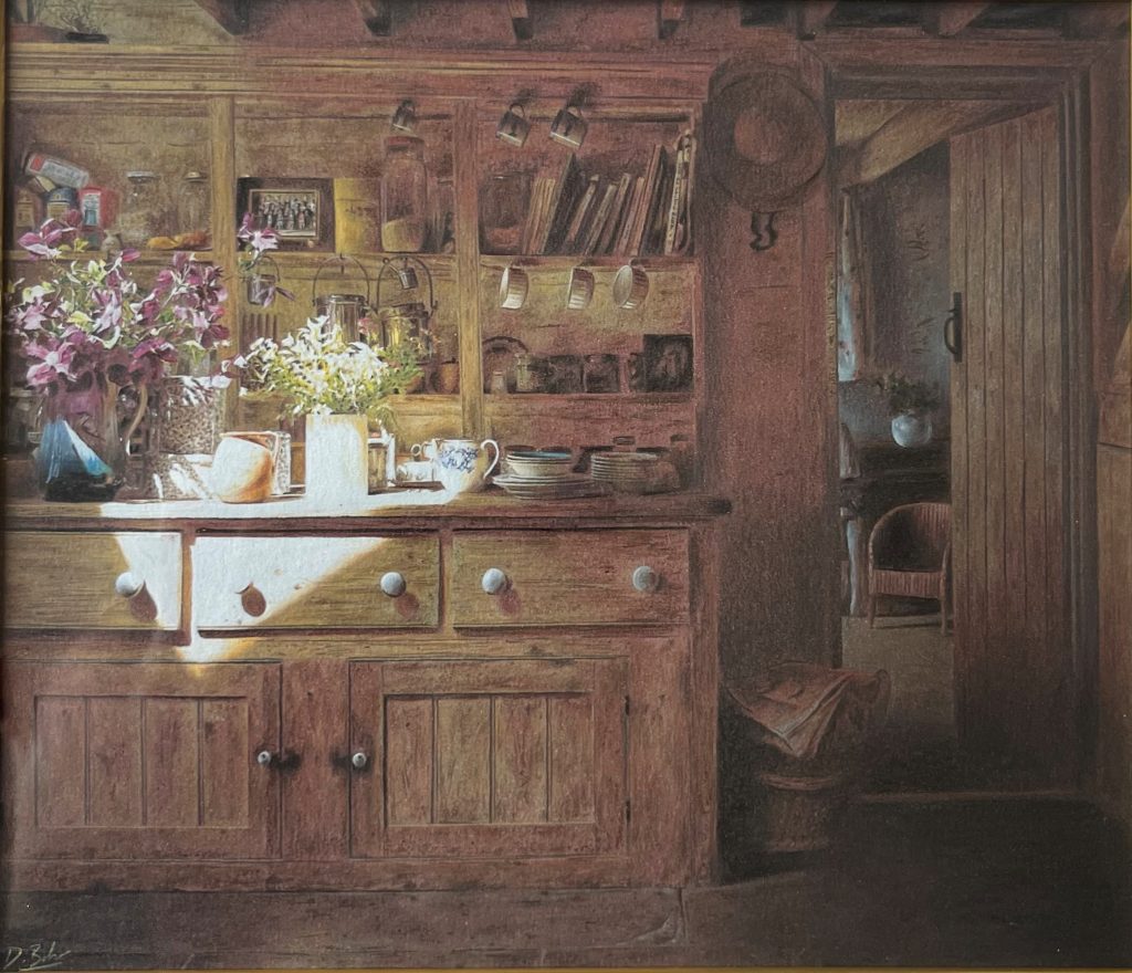 Darren Baker - Country Kitchen - pastel 19x22cm
