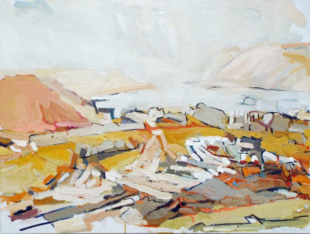 Colin Taylor - Derwent Water from Latrigg - oil, acrylic pen and ink on linen, size: 61x79cm £1,500
