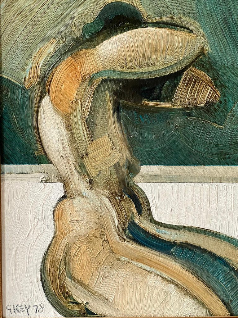 Geoffrey Key - Figure with Arms Raised (1978)