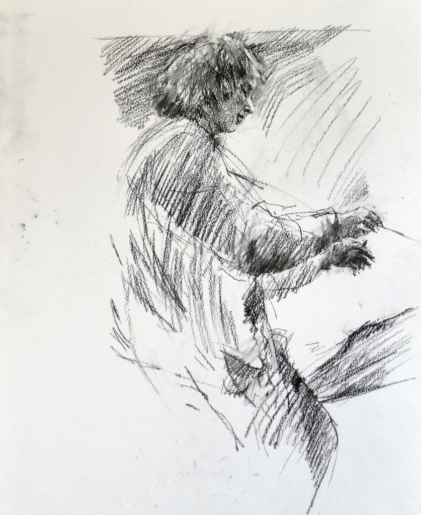 Janina Cebertowicz - Maestro Kord Warsaw Philharmonic 5 - charcoal 60x42cm £200
