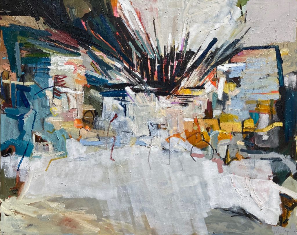 Colin Taylor - Marrakesh - oil, acrylic pen and in on linen, size: 79x99cm SOLD