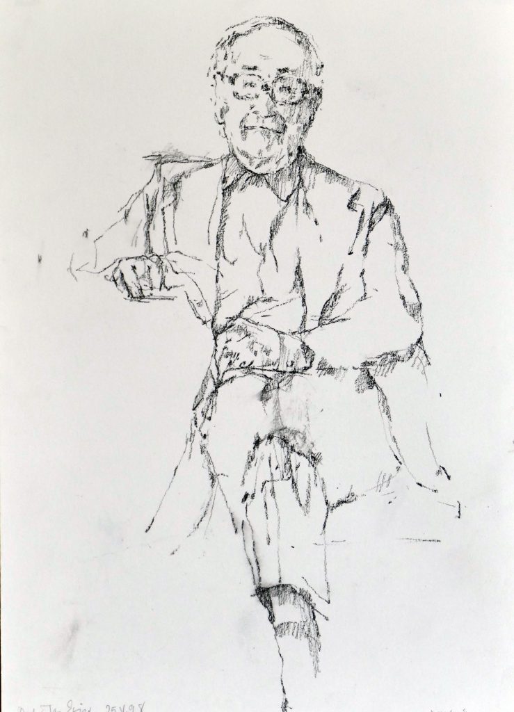 Janina Cebertowicz - Professor Ekier - charcoal 42x30cm £150