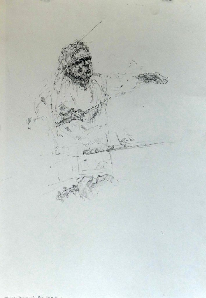 Janina Cebertowicz - Skrowaczewski 9 - graphite 60x42cm £200