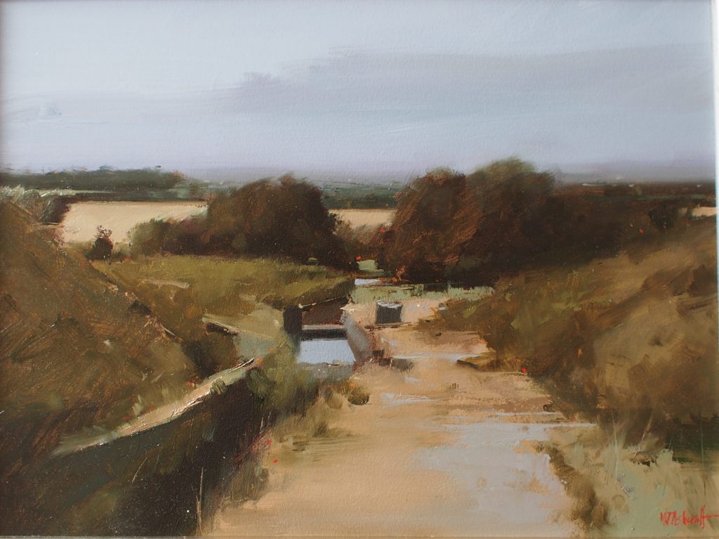 Michael Ashcroft - View from White Coppice - oil on board, size: 23x30cm £950