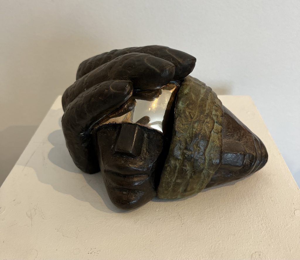 Dawn Rowland - Two Heads and a Hand - 11×14.5x18cm, bronze, £3,750