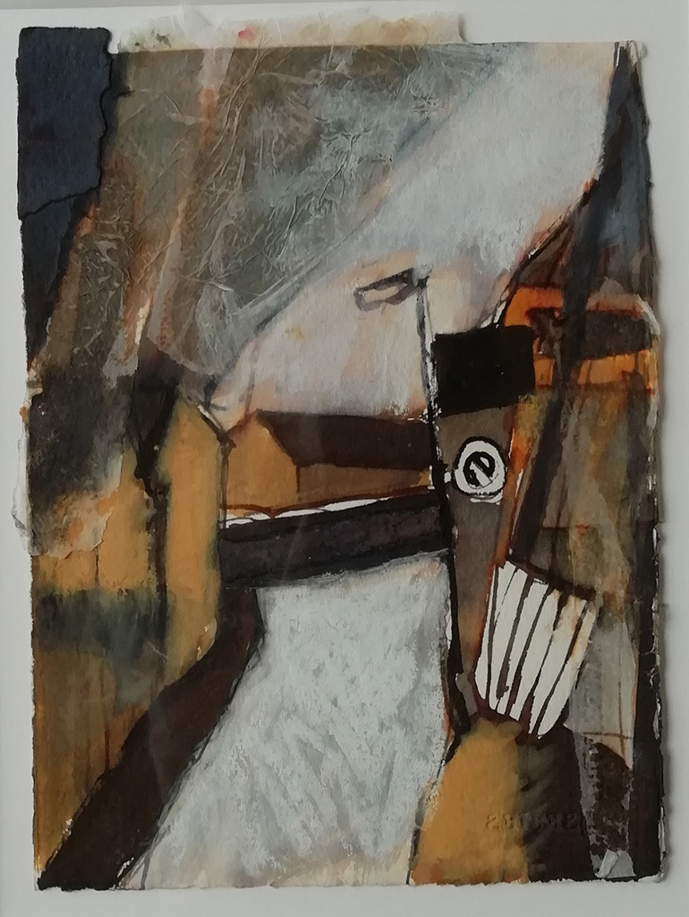 Florian Foerster - Street Near Strangeways - ink, collage and pastel, 20x15cm £285
