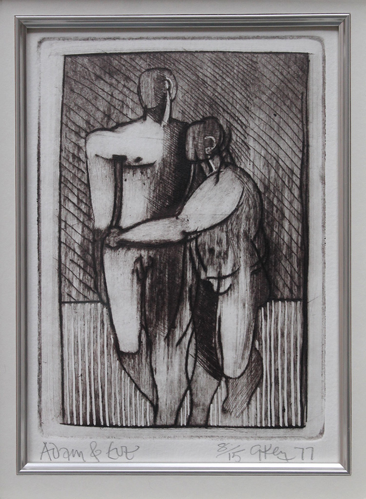 Geoffrey Key - Adam and Eve - drypoint, signed, 8/15, size: 19x14cm £995