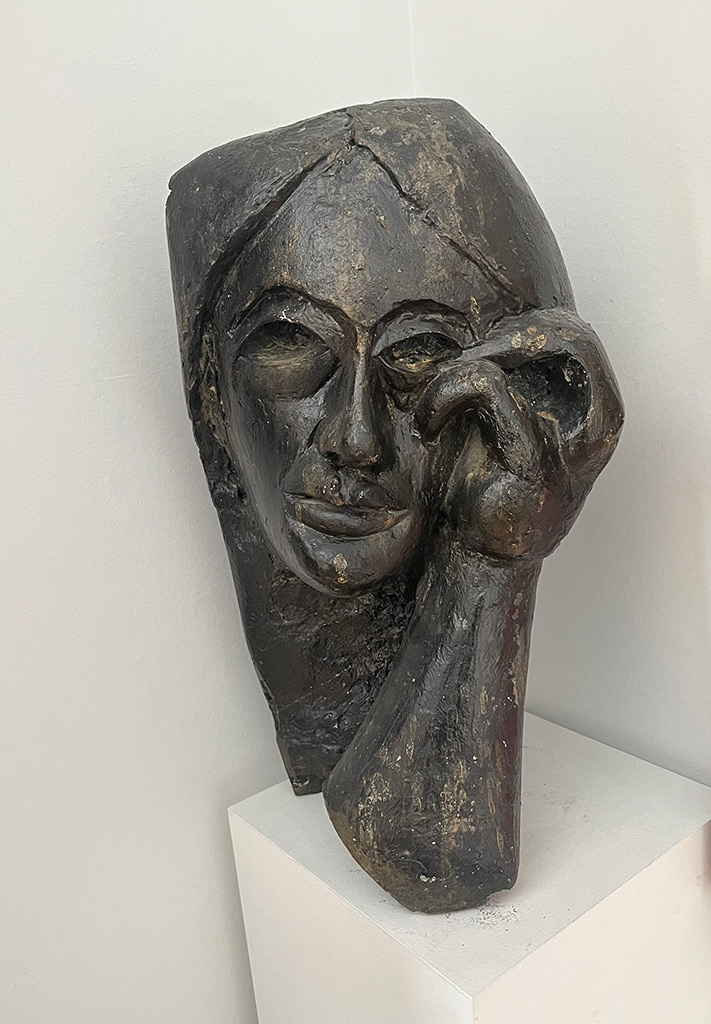 Geoffrey Key - Head and Hand - plaster, size: 54x32cm £13,000