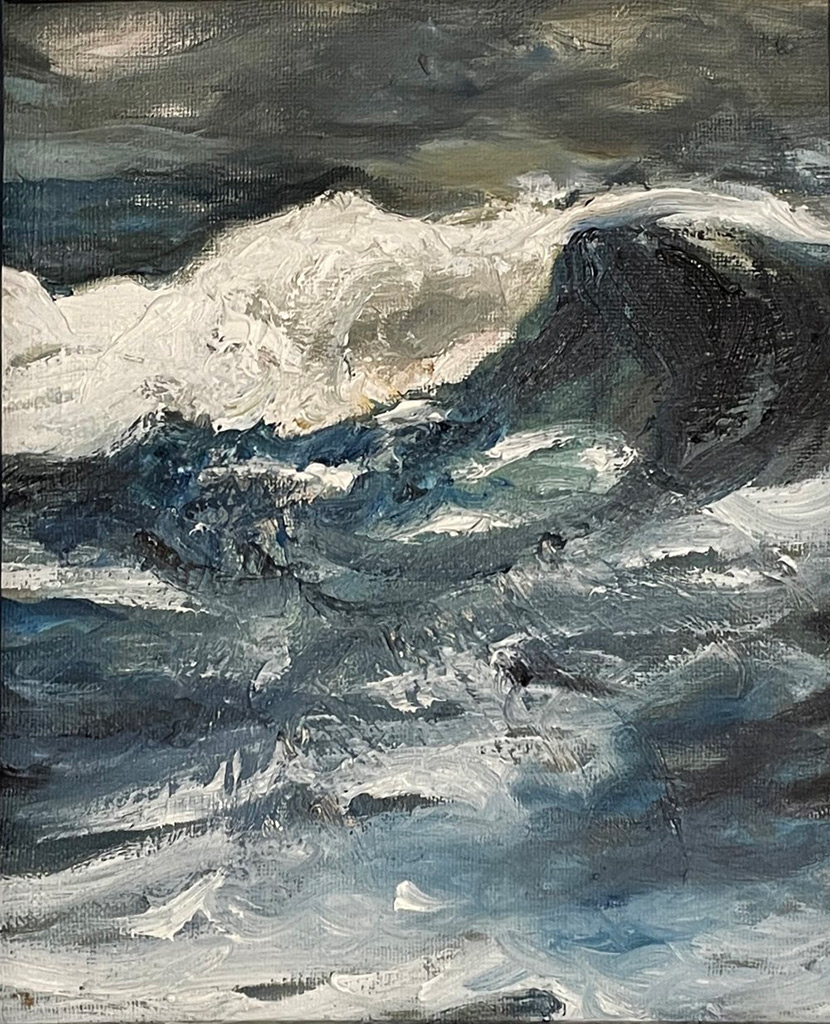 Simon Hadley Attard - The Wave - oil on canvas, size: 25x20cm £300