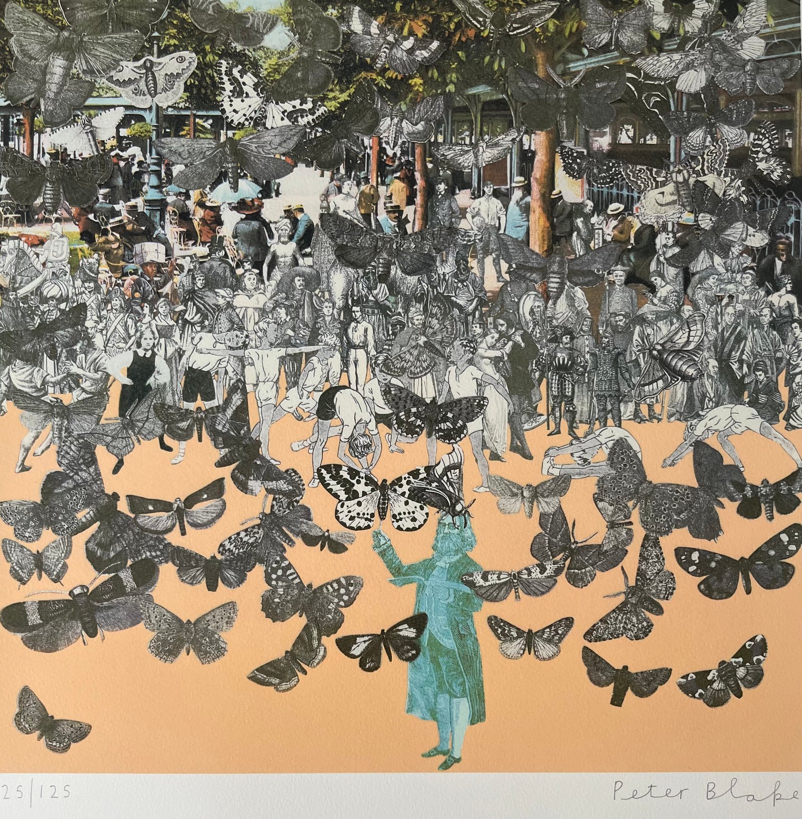 Peter Blake - Vichy: The Butterfly Man - signed, limited edition silkscreen print, 57x57cm &pound;1,400