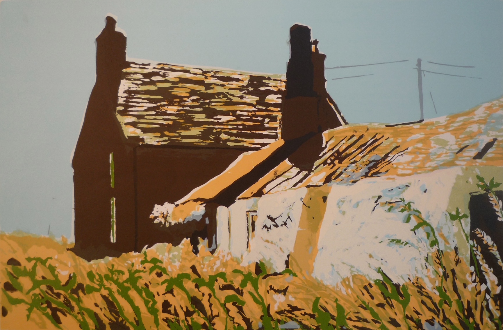 Frances Seba Smith - Welsh Farmhouse - silkscreen 33x43cm £200
