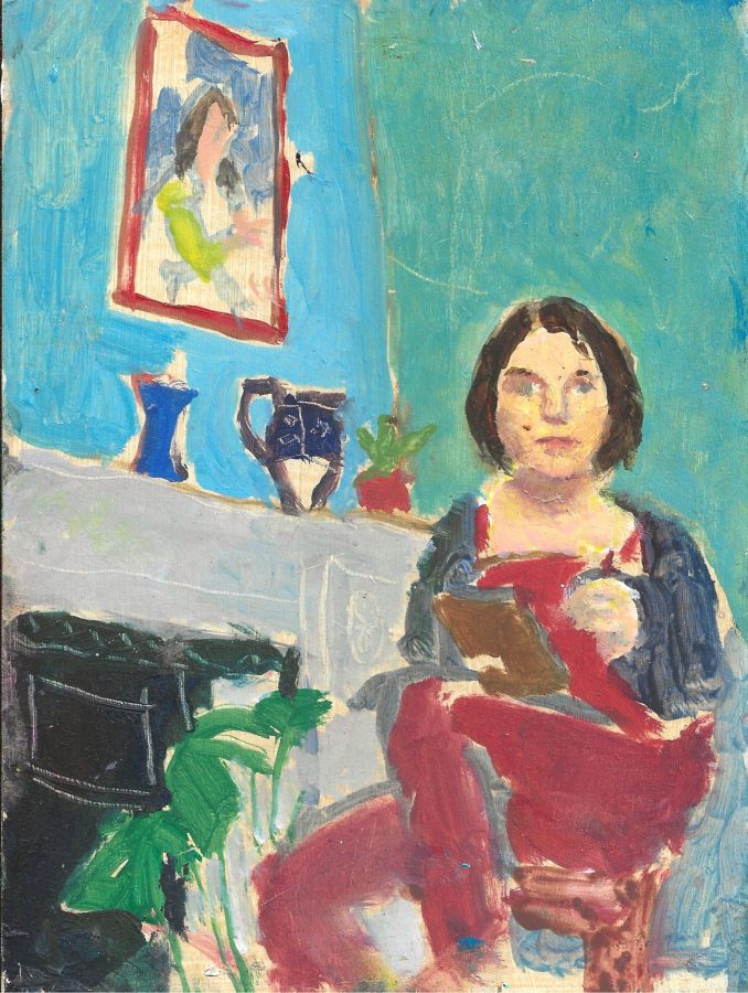 Gina Ward - Self Portrait &ndash; oil 14x19cm &pound;350