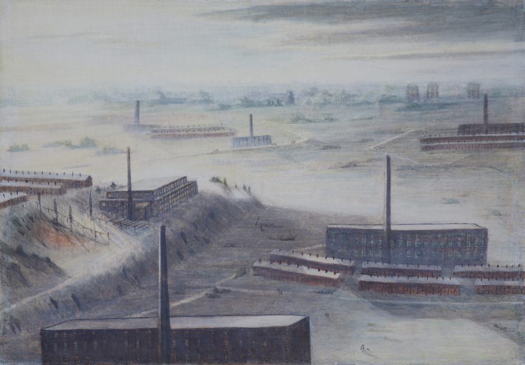 Helen Clapcott - Brinksway 1980 - egg tempera 20x30cms £7,000 Helen Clapcott - Brinksway 1980 - egg tempera 20x30cms £7,000