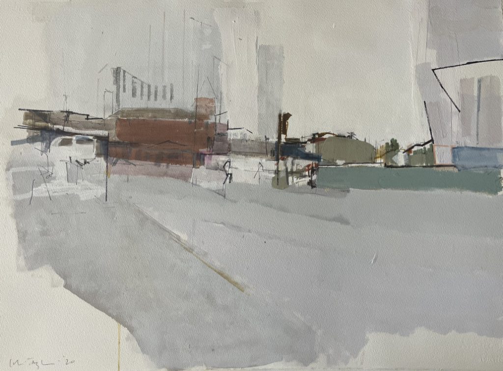 Colin Taylor - The Last Day in Manchester 1 - Ink, Acrylic and Pen on Arches Paper, 56x76cm £800