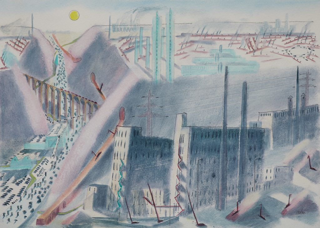 Helen Clapcott - Portwood and Motorway - mixed media 21.5x30cm £2,250 Helen Clapcott - Portwood and Motorway - mixed media 21.5x30cm £2,250