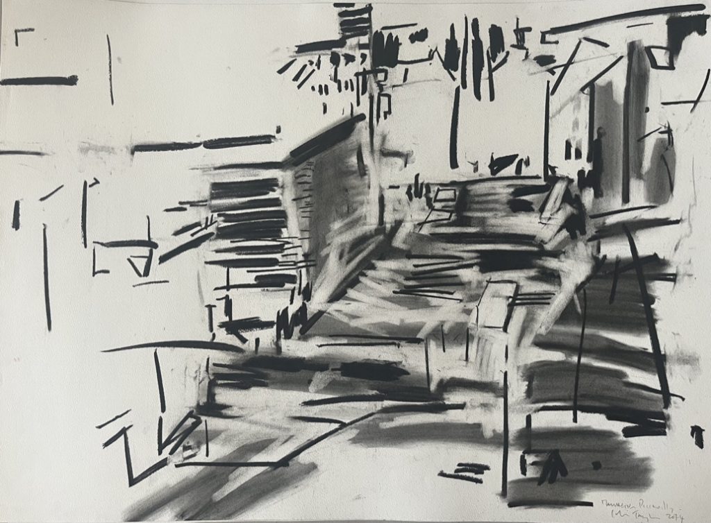 Colin Taylor - Manchester Piccadilly - Charcoal on Arches Paper, 56x76cm £585