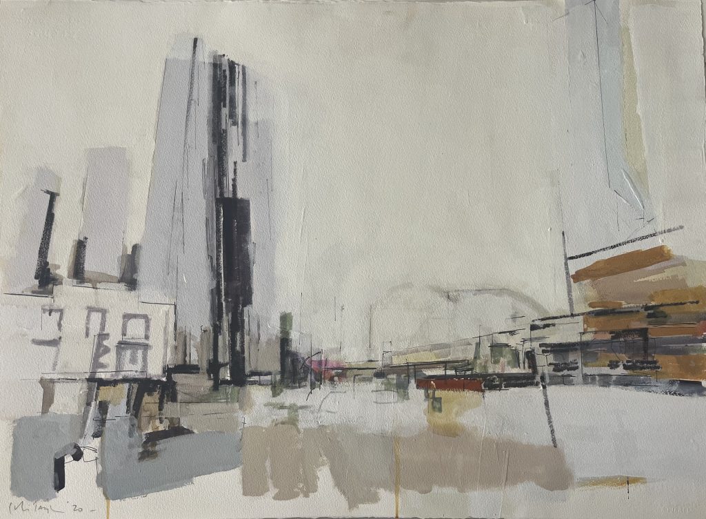 Colin Taylor - The Last Day in Manchester 3 - Ink, Acrylic and Pen on Arches Paper, 56x76cm £800