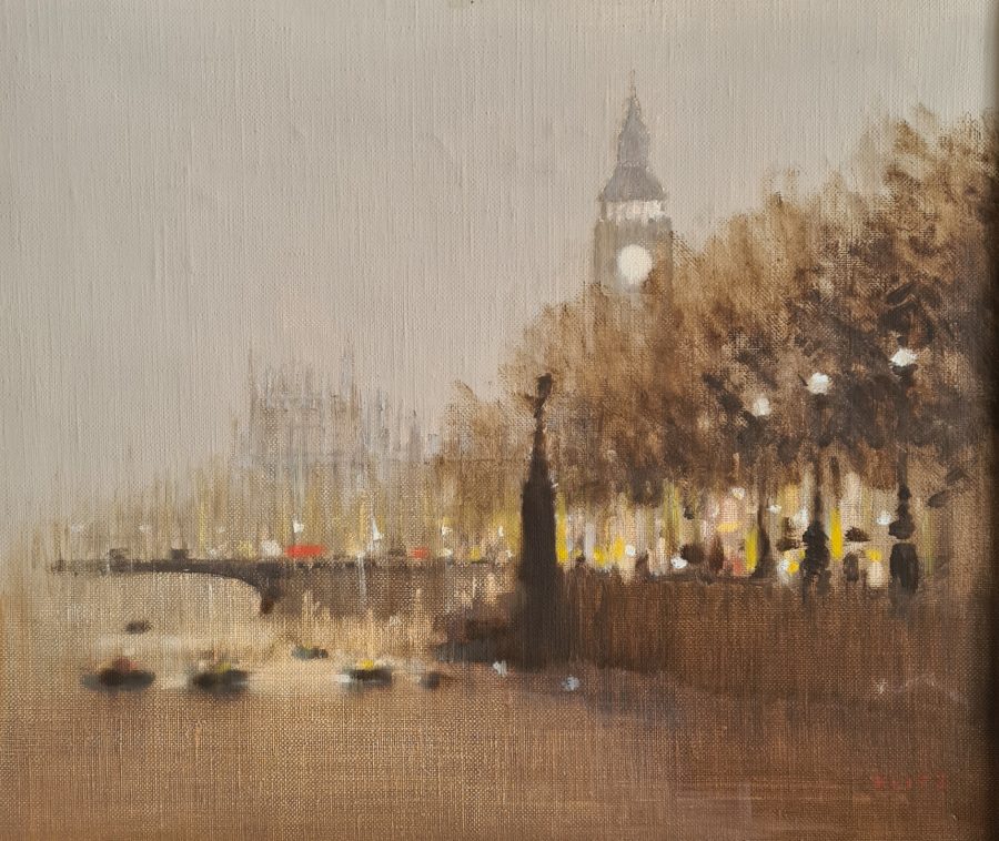 Anthony Klitz – Embankment, London - oil on canvas 49x59cm £600 Anthony Klitz – Embankment, London - oil on canvas 49x59cm £600