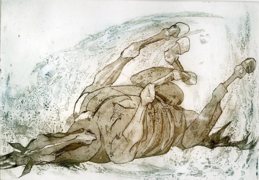 Julia Midgley - Exhuberance - Etching and Aquatint (8/40) 11x9cm Unframed £200 Julia Midgley - Exhuberance - Etching and Aquatint (8/40) 11x9cm Unframed £200