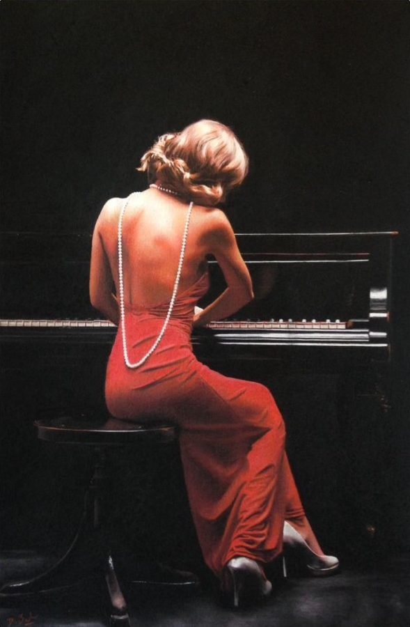 Darren Baker - Red Symphony - pastel and pencil 25.5x20cm £4670 Darren Baker - Red Symphony - pastel and pencil 25.5x20cm £4670