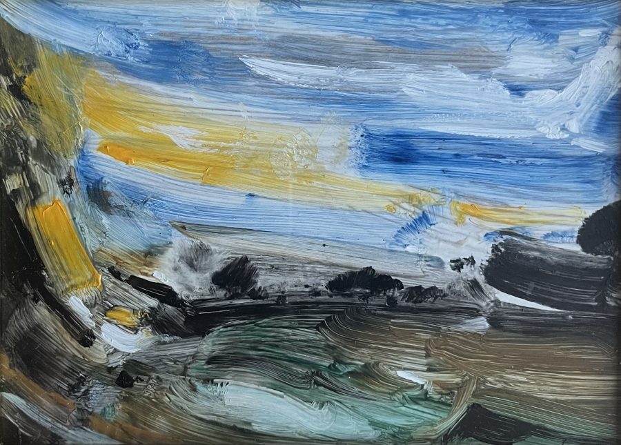 Kenneth Lawson - Landscape in the White Peak Area - 1992 - oil on board 13x20cm £600 Kenneth Lawson - Landscape in the White Peak Area - 1992 - oil on board 13x20cm £600