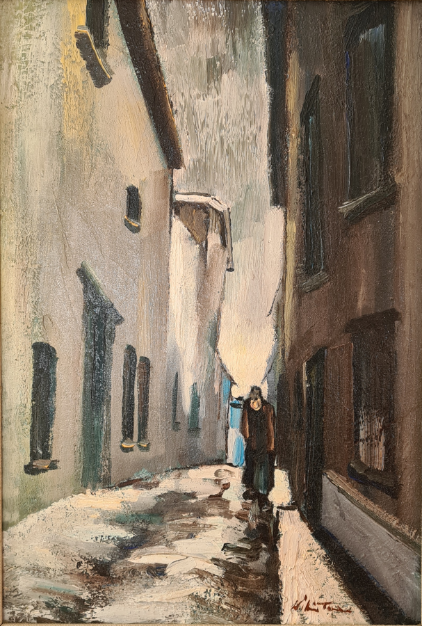 William Turner - Narrow Street, Yzeron – oil on board 32x22cm £3850