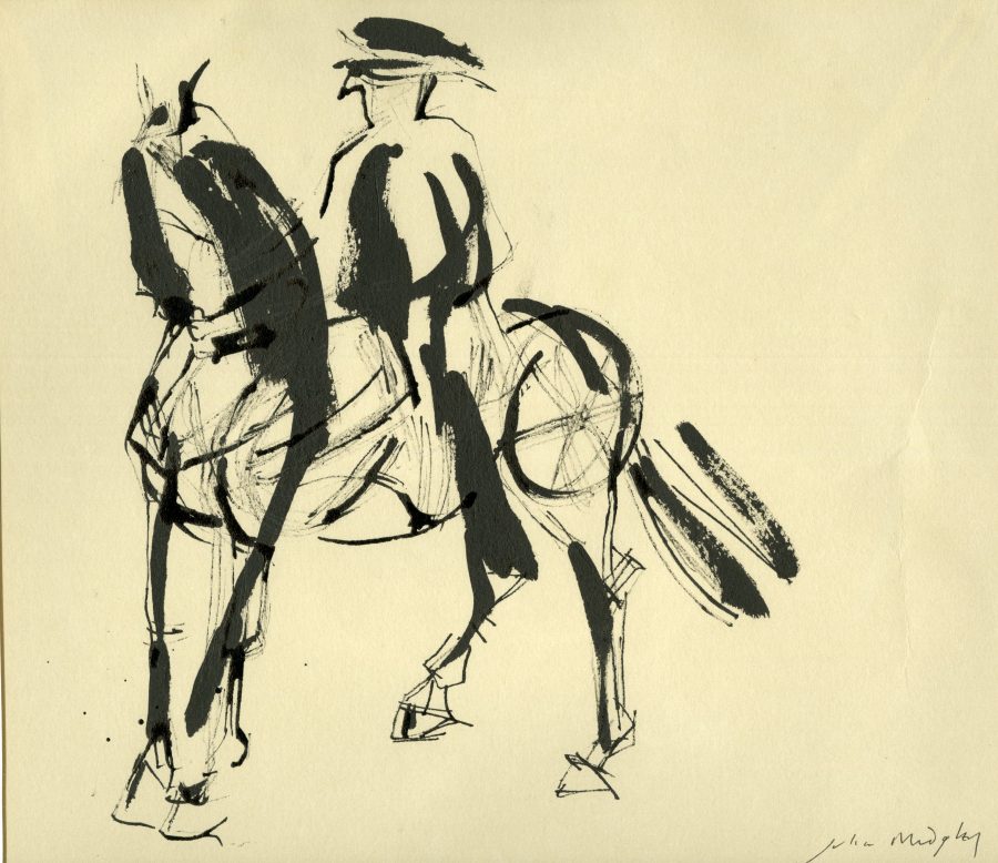 Julia Midgley - War Horse - Ink 25x28cm Unframed £400 Julia Midgley - War Horse - Ink 25x28cm Unframed £400