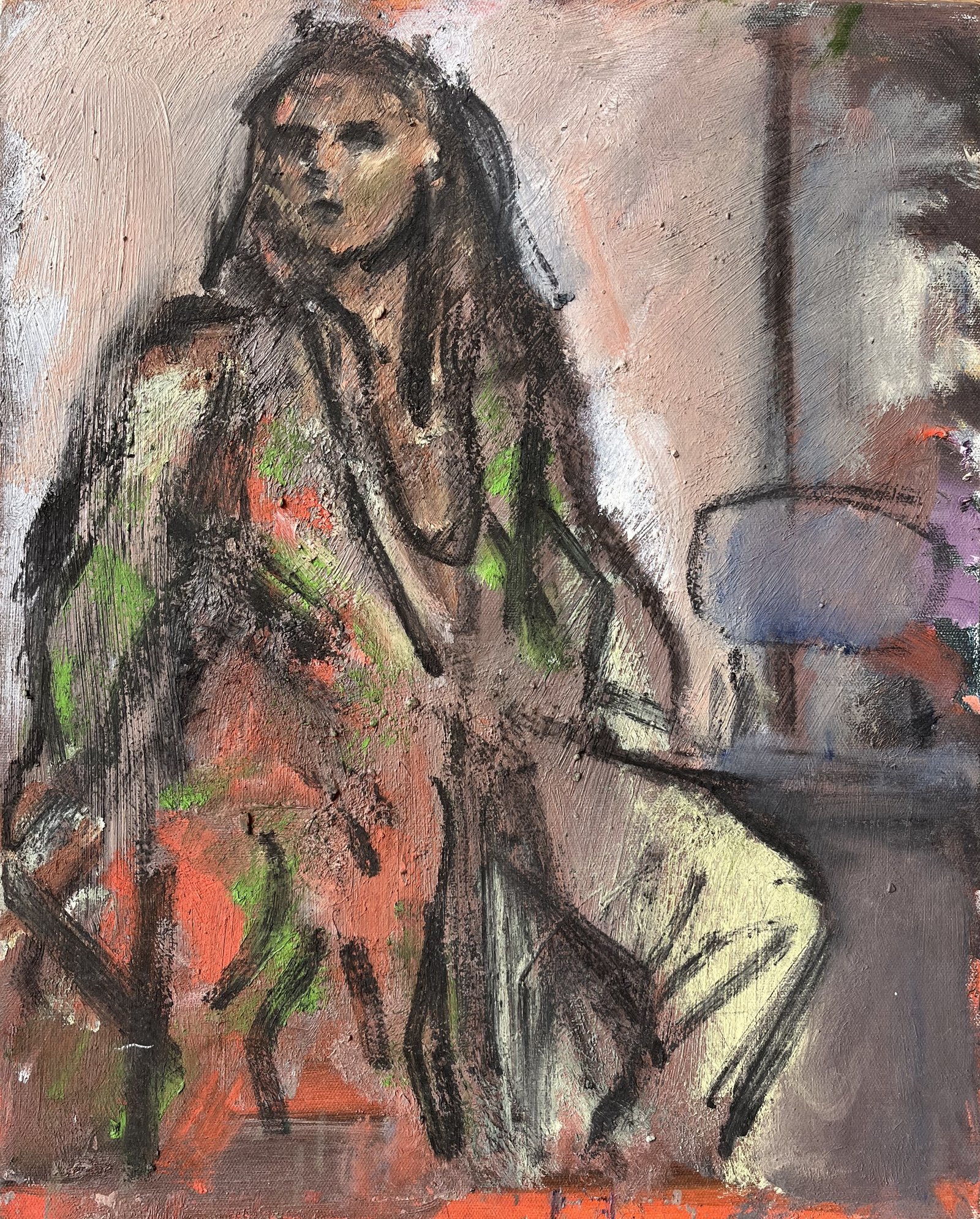Ghislaine Howard - Dancer in Rehearsal (unframed) - mixed media 51x40cm &pound;2000
