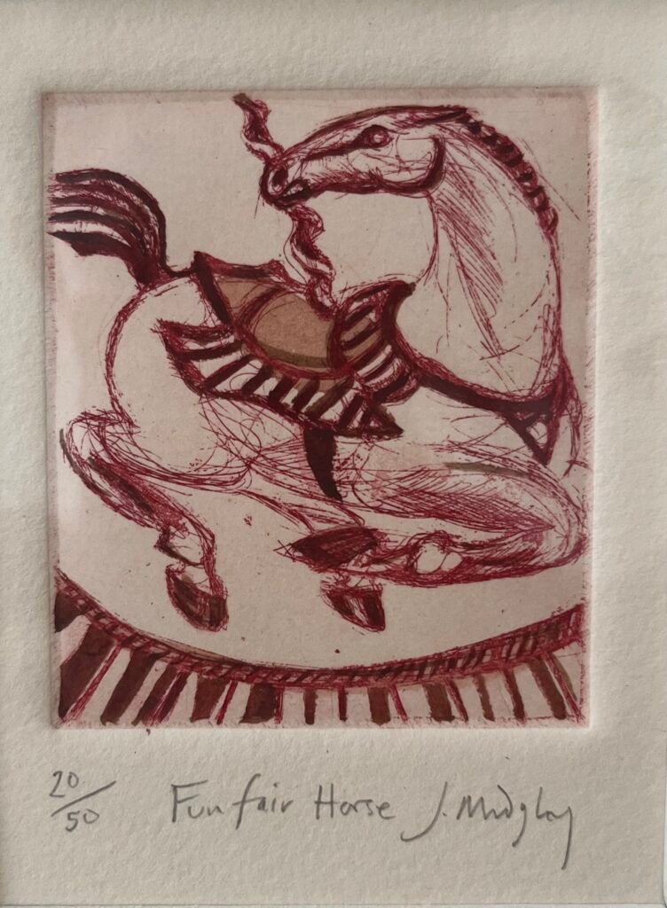 Funfair Horse - etching (20 of 50), 10x7.5cm, £180