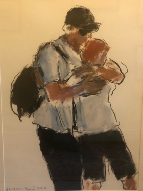 Ghislaine Howard - Embracing Manchester: Boy in a White Top - 71x53cm (92x71cm including frame) Oil and charcoal on paper (Museum Quality Glass) £1,750 Ghislaine Howard - Embracing Manchester Boy in a White Top 28x21” 36x28” including frame Oil and charcoal on paper (Museum Quality Glass) £1,750