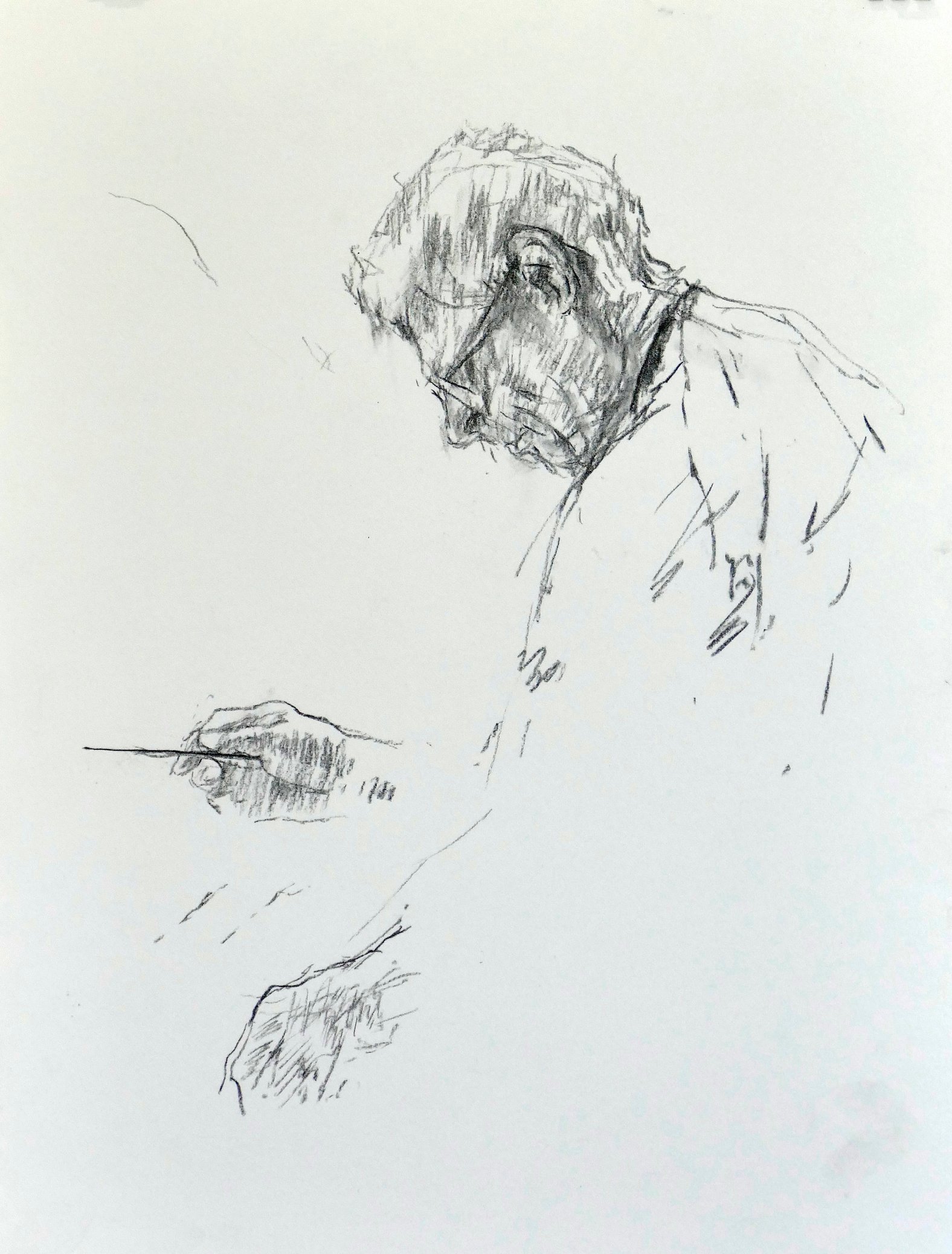 Janina Cebertowicz - Skrowaczewski 5 - Charcoal 42x30cm £150 Janina Cebertowicz - Skrowaczewski 5 - Charcoal 42x30cm £150