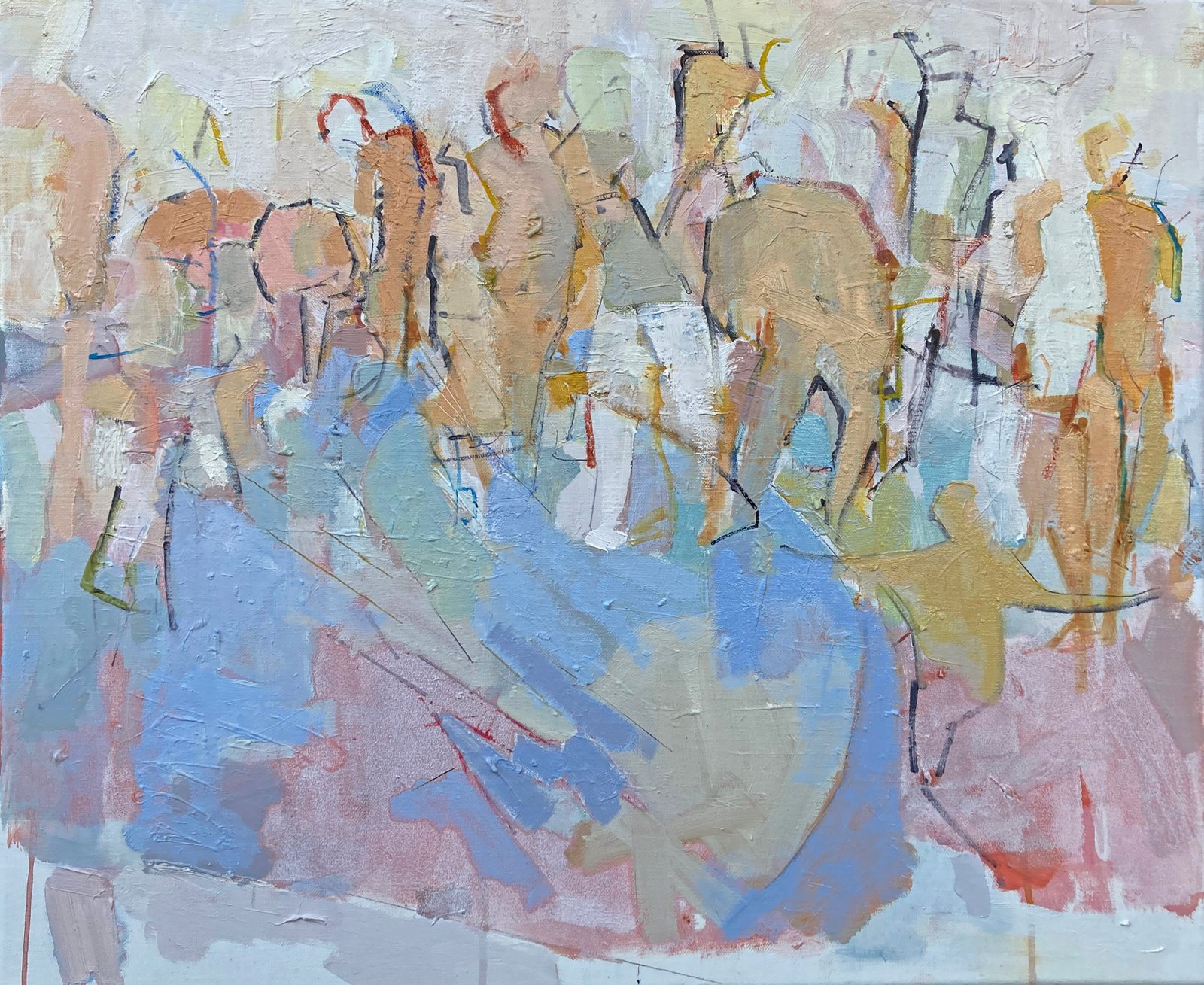 Colin Taylor - The Goldfish Bowl - Oil, acrylic and ink on linen 51x61cm &pound;995